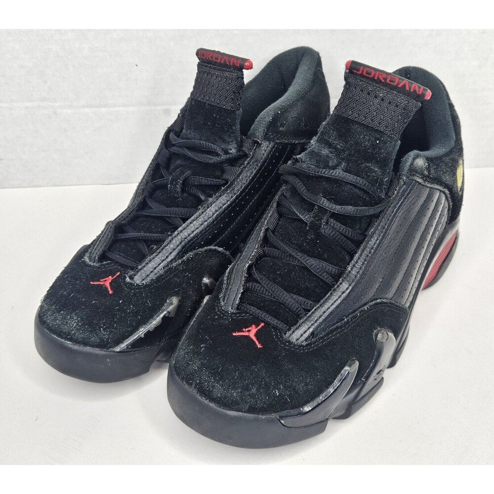 Nike Air Jordan 14 XIV Retro Last Shot 2018 Sz 6.5Y Sneakers Black Red